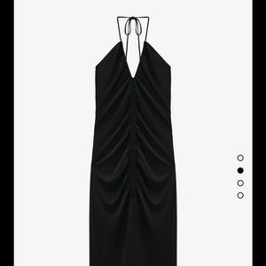 Zara long ruched dress